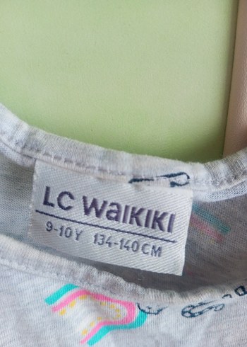 Kız Çocuk Gri Pamuklu Baskılı Elbise - Görsel 2