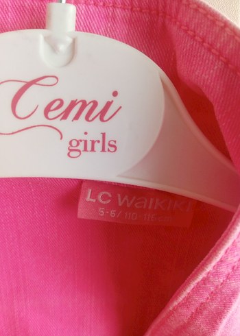 Düğmeli Pembe Kız Ceketi - Görsel 2