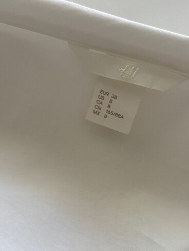 38 Beden beyaz Renk H&M KAYIK YAKA GÖMLEK