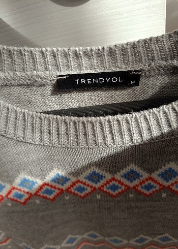 Gri Bisiklet Yaka Örgü Kadın Kazak - Görsel 3