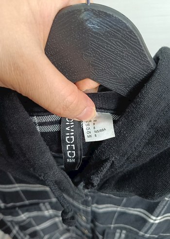 Siyah Ekose Desenli Kadın Gömlek - Görsel 3