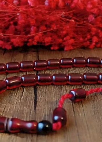 Bordo Erkek Tesbih Boncukları