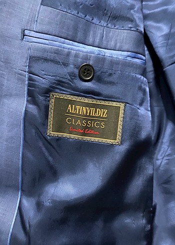 Erkek Koyu Mavi Düğmeli Takım Elbise - Görsel 4