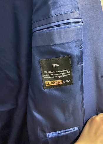 Erkek Koyu Mavi Düğmeli Takım Elbise - Görsel 3