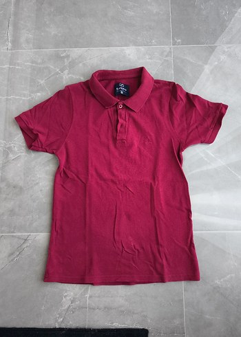 Bordo Kısa Kollu Erkek Polo Tişört