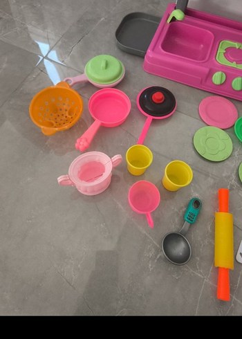 Renkli Pembe Oyuncak Mutfak Seti - Görsel 3