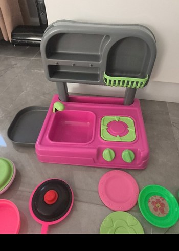 Renkli Pembe Oyuncak Mutfak Seti - Görsel 5