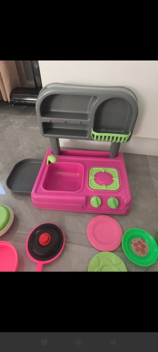 Renkli Pembe Oyuncak Mutfak Seti - Görsel 5