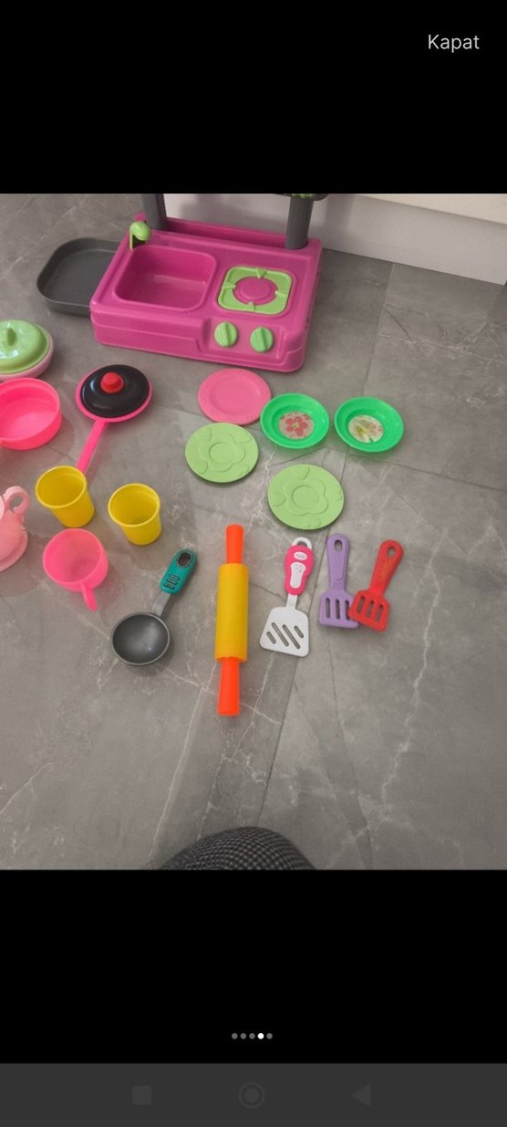 Renkli Pembe Oyuncak Mutfak Seti - Görsel 2