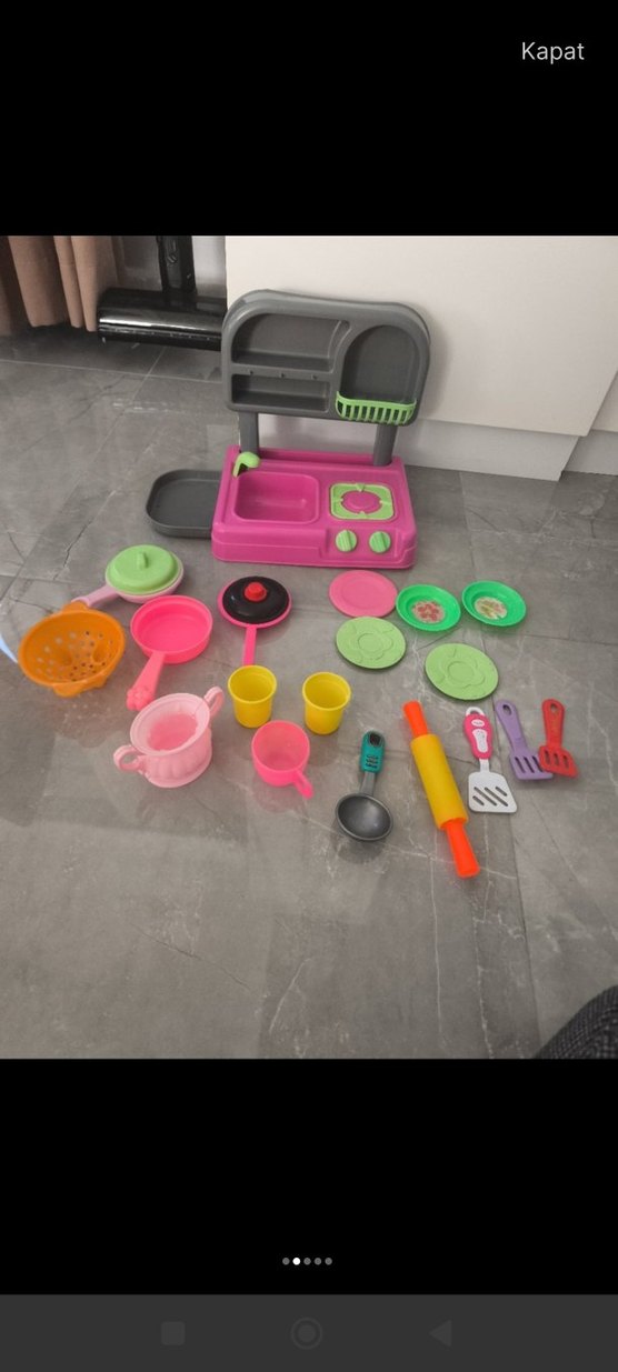 Renkli Pembe Oyuncak Mutfak Seti - Görsel 4