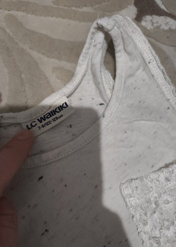 Dantel Detaylı Gri Kız Çocuk Askısız Atlet - Görsel 5