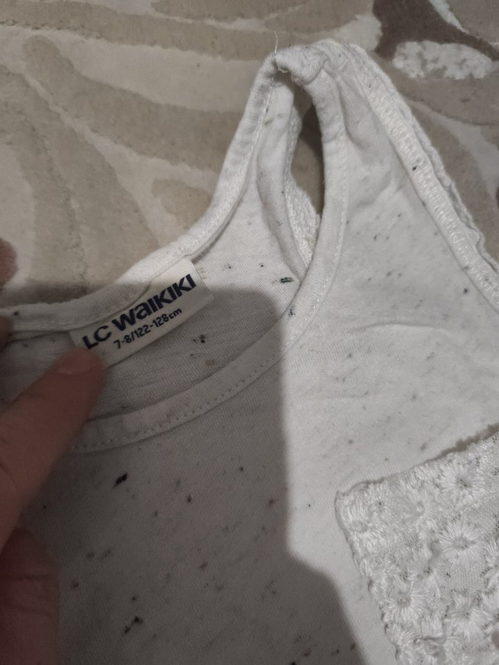 Dantel Detaylı Gri Kız Çocuk Askısız Atlet - Görsel 5