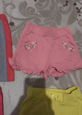 Renkli Kız Çocuk Elastik Bel Şortları - Görsel 3