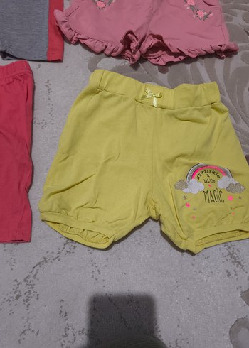 Renkli Kız Çocuk Elastik Bel Şortları - Görsel 2