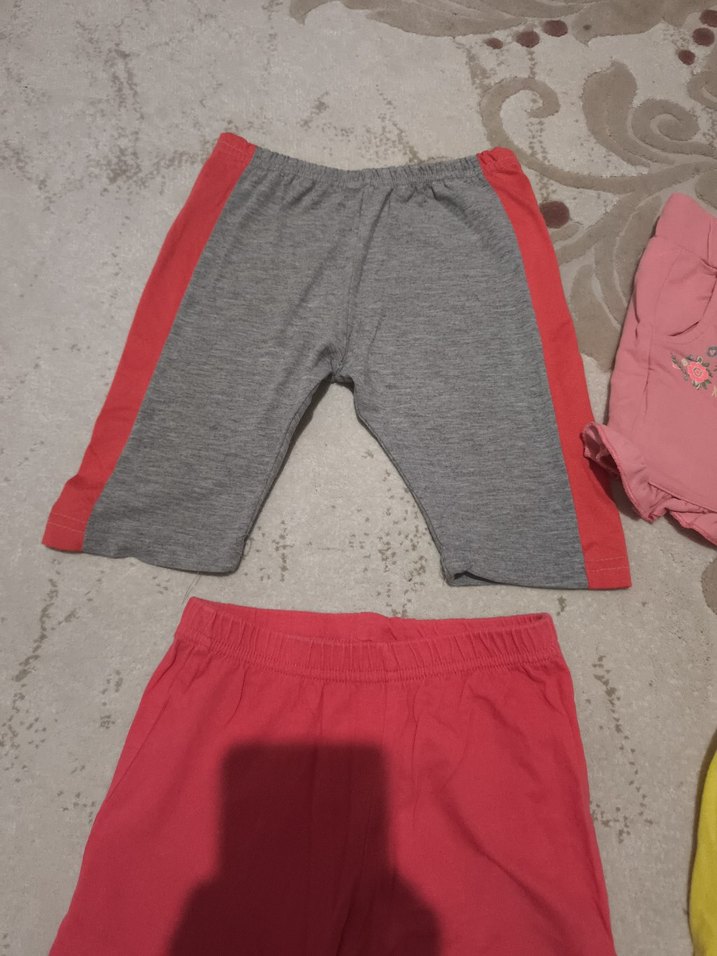 Renkli Kız Çocuk Elastik Bel Şortları - Görsel 4