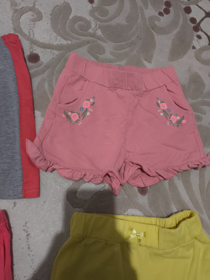 Renkli Kız Çocuk Elastik Bel Şortları - Görsel 3