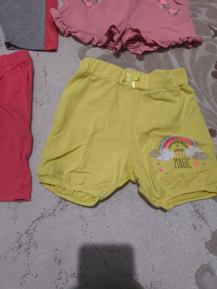 Renkli Kız Çocuk Elastik Bel Şortları - Görsel 2