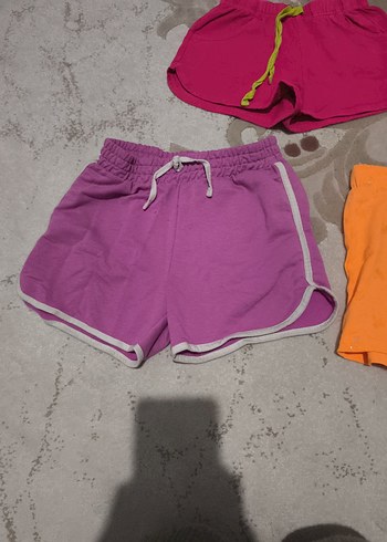 Renkli Elastik Bel Kız Şortları - Görsel 2