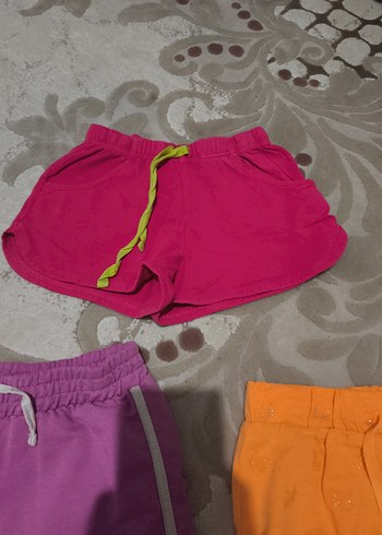 Renkli Elastik Bel Kız Şortları - Görsel 4