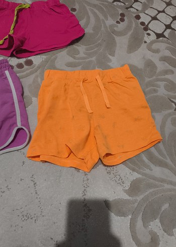 Renkli Elastik Bel Kız Şortları - Görsel 3