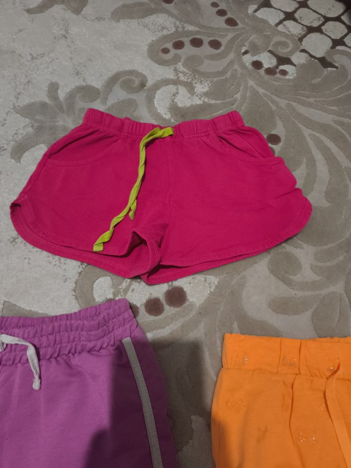 Renkli Elastik Bel Kız Şortları - Görsel 4