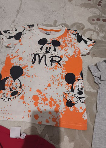 Kız Çocuk Renkli Baskılı Kısa Kollu Tişörtler - Görsel 4