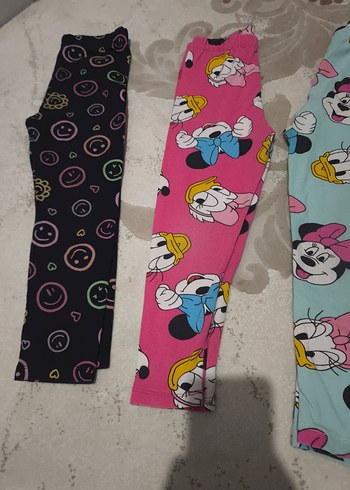 Kız Çocuk Renkli Baskılı Taytlar - Görsel 3