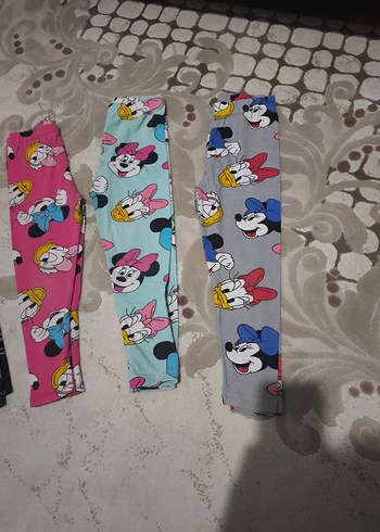 Kız Çocuk Renkli Baskılı Taytlar - Görsel 2