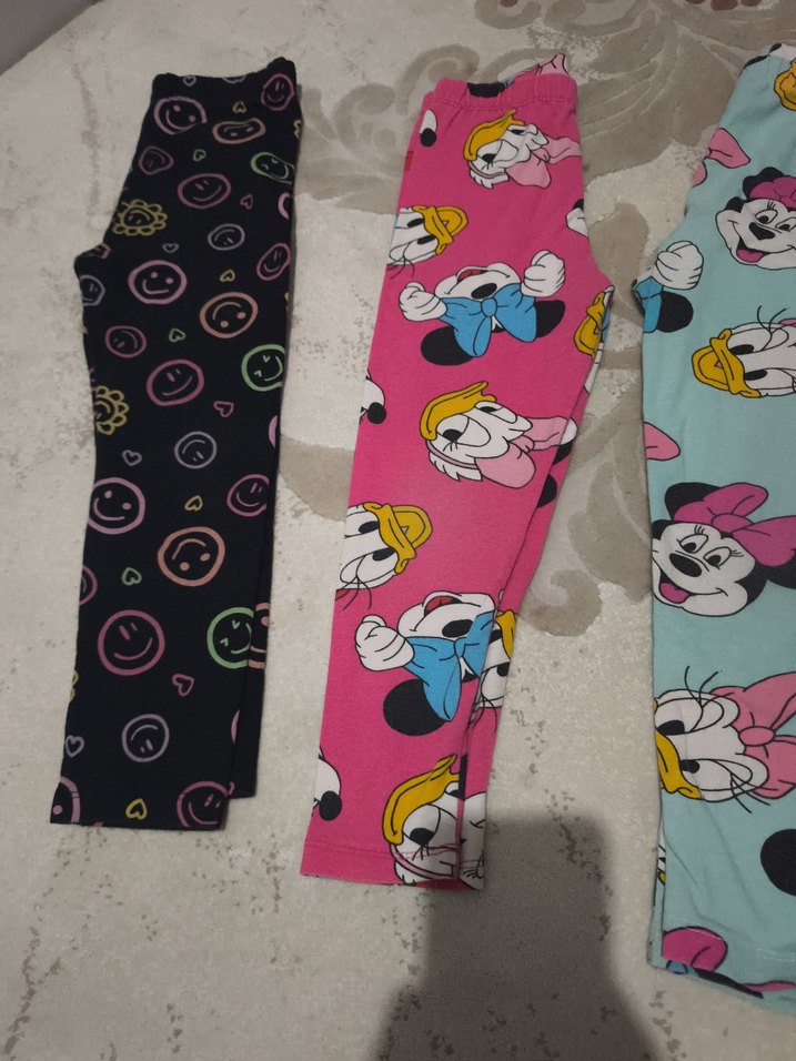 Kız Çocuk Renkli Baskılı Taytlar - Görsel 3