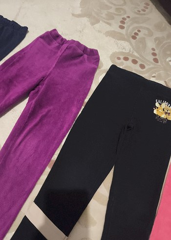 Kız Çocukları İçin Elastik Belli Sıcak Taytlar - Görsel 4