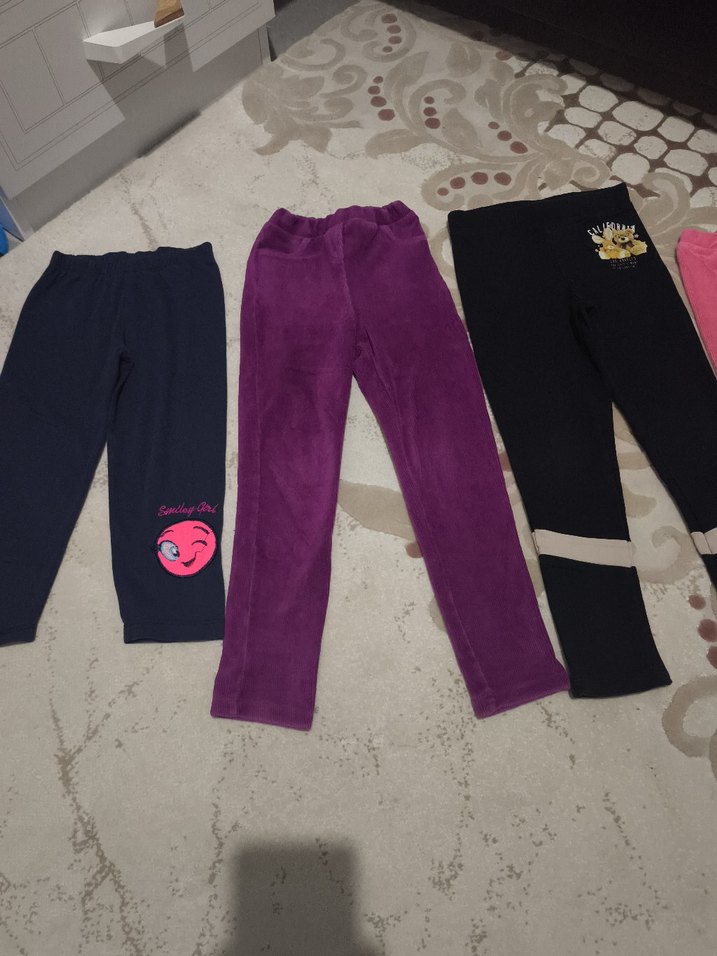 Kız Çocukları İçin Elastik Belli Sıcak Taytlar - Görsel 2