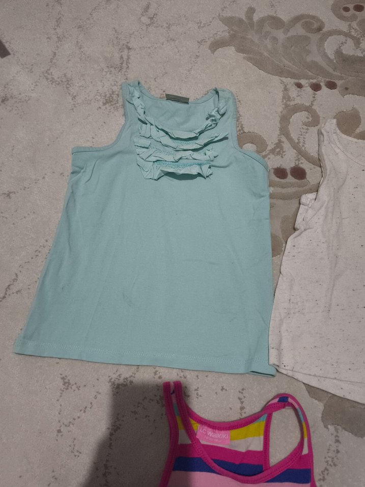 Kız Çocuk Çok Renkli Askılı Tişörtler - Görsel 3