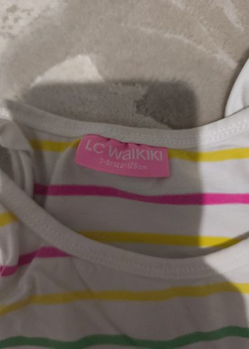 Renkli Çizgili Kız Çocuk tişört - Görsel 4