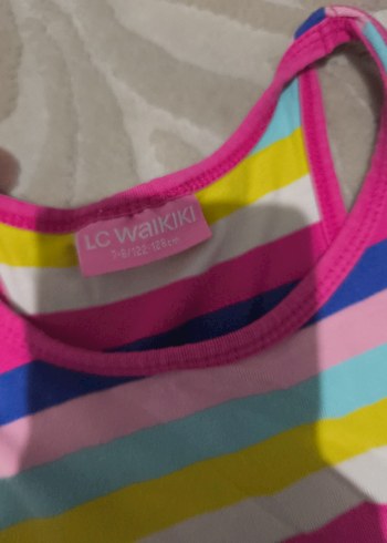 Renkli Çizgili Kız Çocuk tişört - Görsel 5