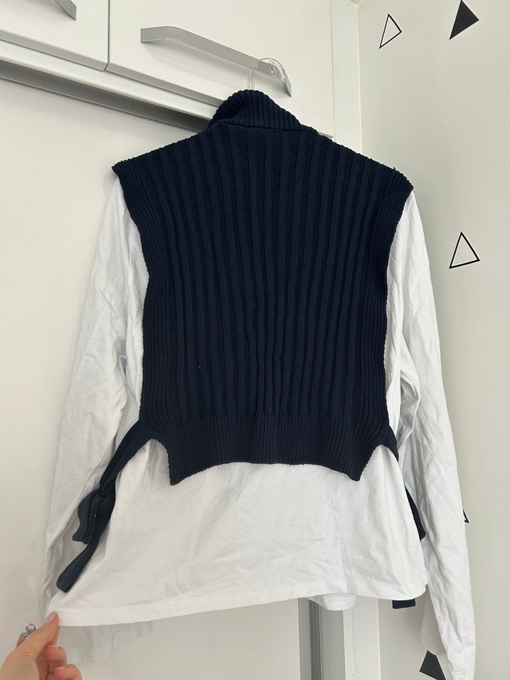 Fermuarlı, Yakalı, Salaş Kadın Süveter - Görsel 3