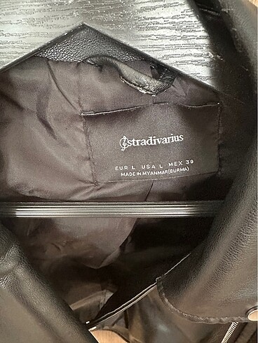 40 Beden siyah Renk Stradivarius deri ceket