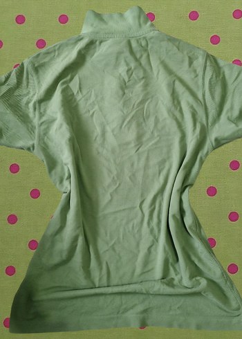 Yeşil Pamuklu Düğmeli Erkek Polo Tişört - Görsel 2