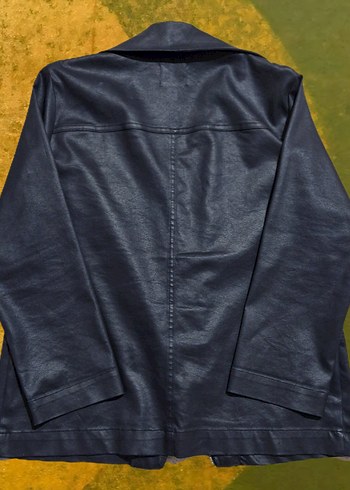 Mango Vintage Kadın Deri Ceket, Fermuarlı, Salaş Kesim - Görsel 2