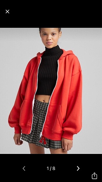 Fermuarlı sweatshirt bershka