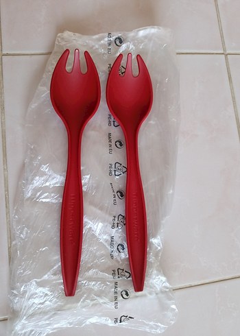 Beden Tupperware Kırmızı Salata Maşası 2'li Set