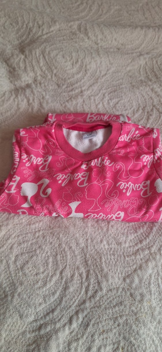 Barbie Baskılı Pembe Kız Eşofman Takımı - Görsel 4