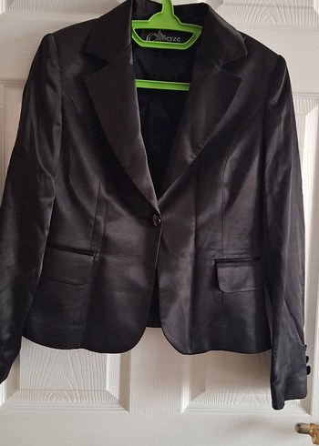 Siyah Kadın Midi Blazer Ceket - Görsel 2