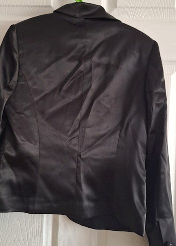 Siyah Kadın Midi Blazer Ceket - Görsel 3