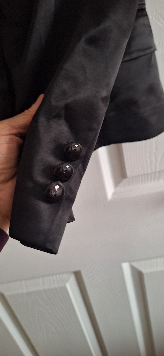 Siyah Kadın Midi Blazer Ceket - Görsel 4