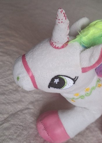 Pastel Renkli Çok Renkli Peluş Oyuncak At unicorn. - Görsel 6