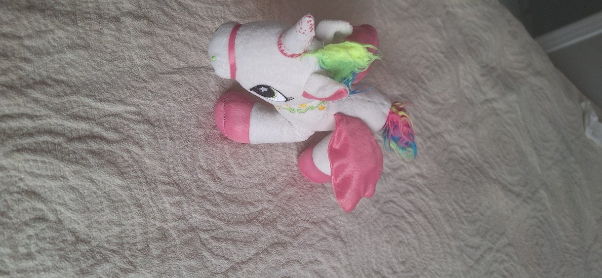 Pastel Renkli Çok Renkli Peluş Oyuncak At unicorn. - Görsel 5