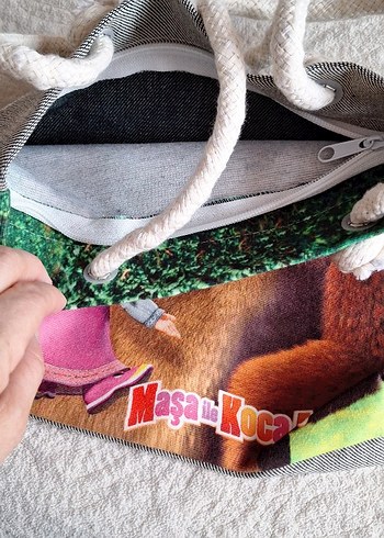 Renkli Masha ve Ayı Çocuk  Çantası - Görsel 4