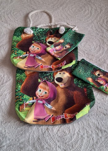 Renkli Masha ve Ayı Çocuk  Çantası - Görsel 3