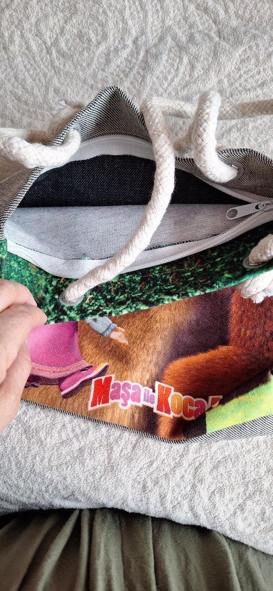 Renkli Masha ve Ayı Çocuk  Çantası - Görsel 4