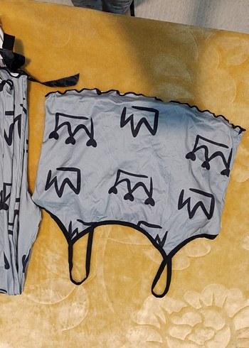 Gri Baskılı Erkek Rahat Pijama Takımı - Görsel 4